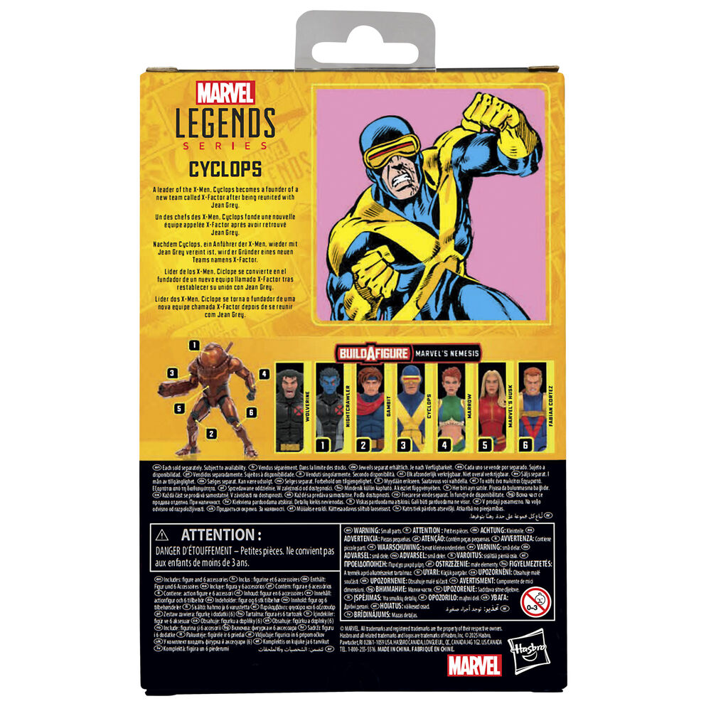 Figura hasbro marvel legends series build a figure marvels nemesis x - men cyclops