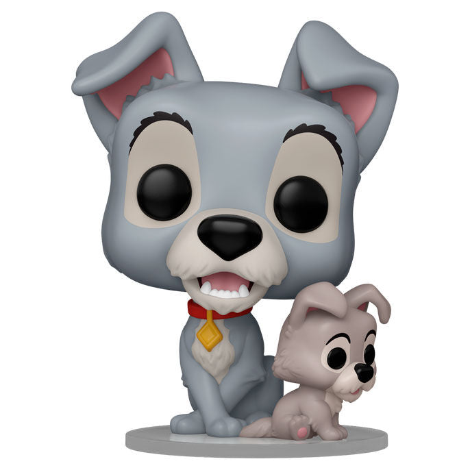 La Dama y el Vagabundo Figura POP Disney Vinyl Tramp w puppy 9cm
