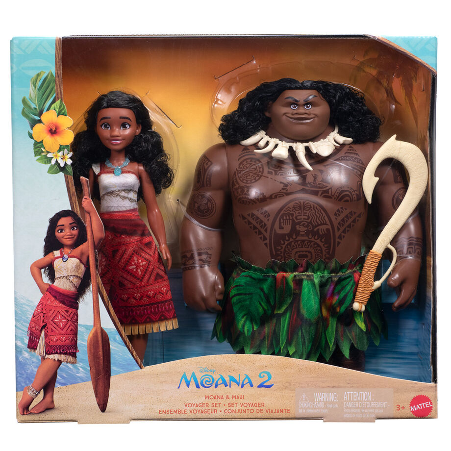 Blister 2 muñecos Vaiana & Maui Moana 2 Disney Frikytopia