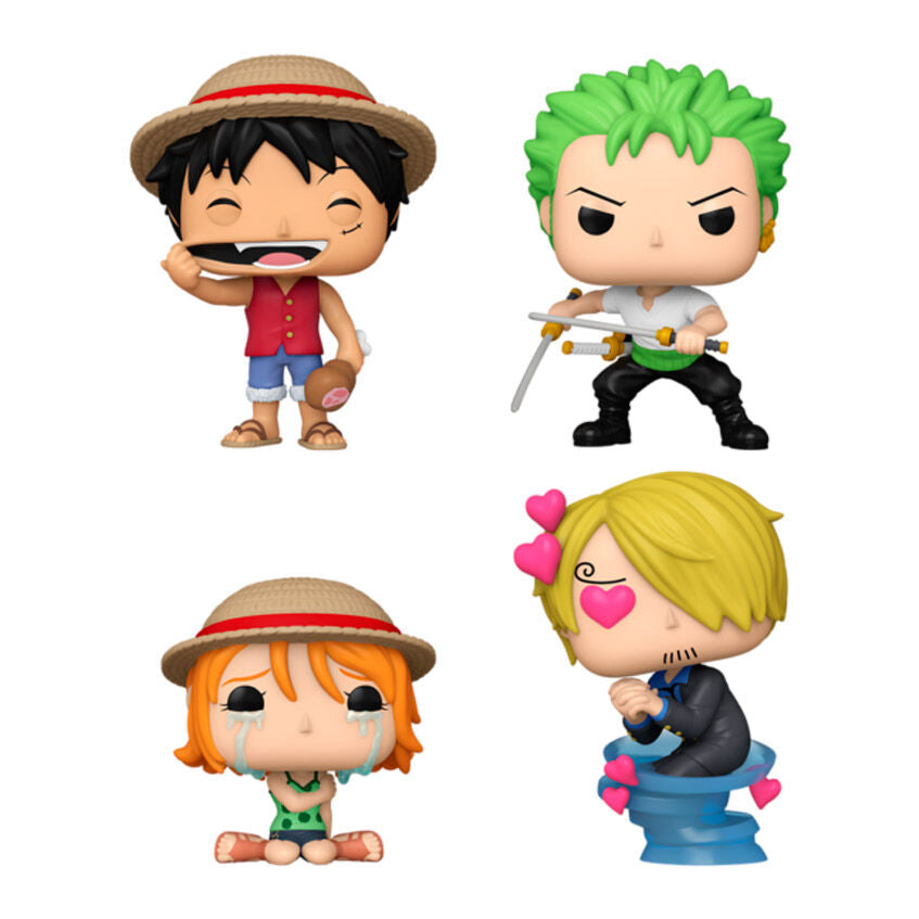 One Piece Pack de 4 Figuras POP! Animation Vinyl Refresh 4PK(EMEA) 9 cm