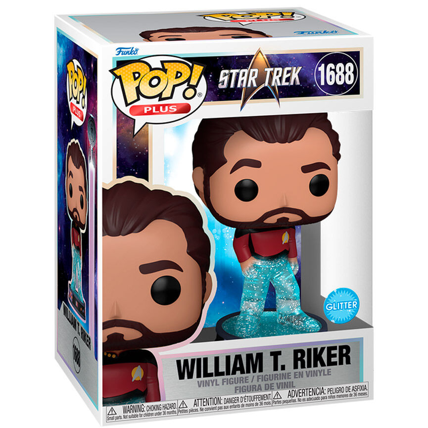 Star Trek Transporter Figura POP! Plus Movies Vinyl Riker 9 cm