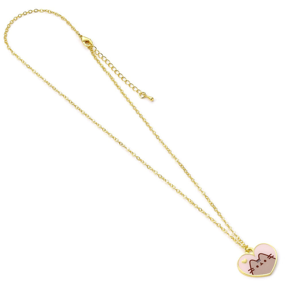 Pusheen Collar con Colgante Pink and Gold Heart