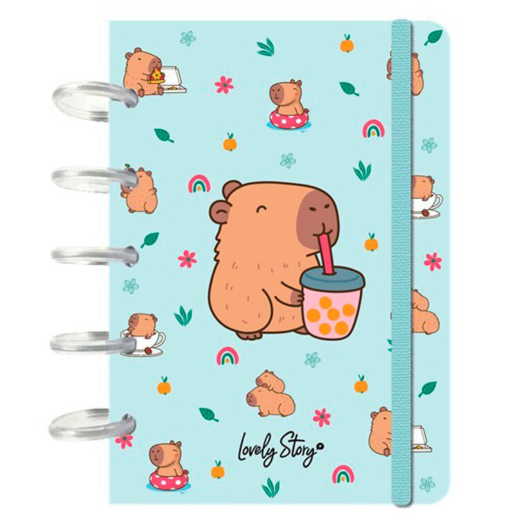 Cuaderno A6 Bubble Tea Capibara Frikytopia