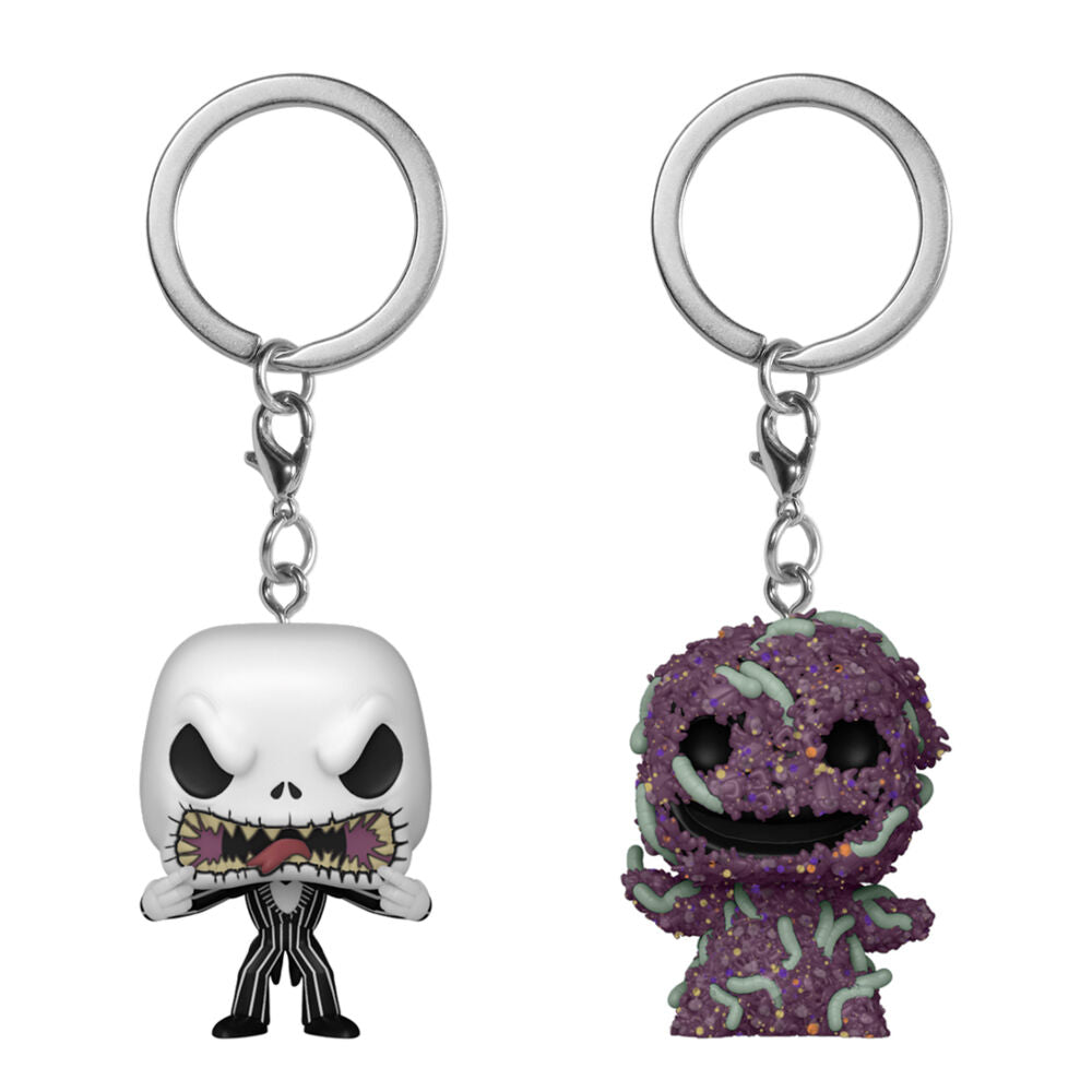 Pesadilla antes de Navidad Pack de 2 Llaveros POP! Vinyl Jack/Oogie 4 cm
