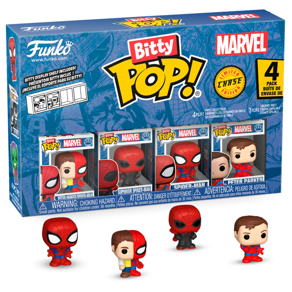 Spider-Man Pack de 4 Figuras Bitty POP! Vinyl Series 4 2 cm
