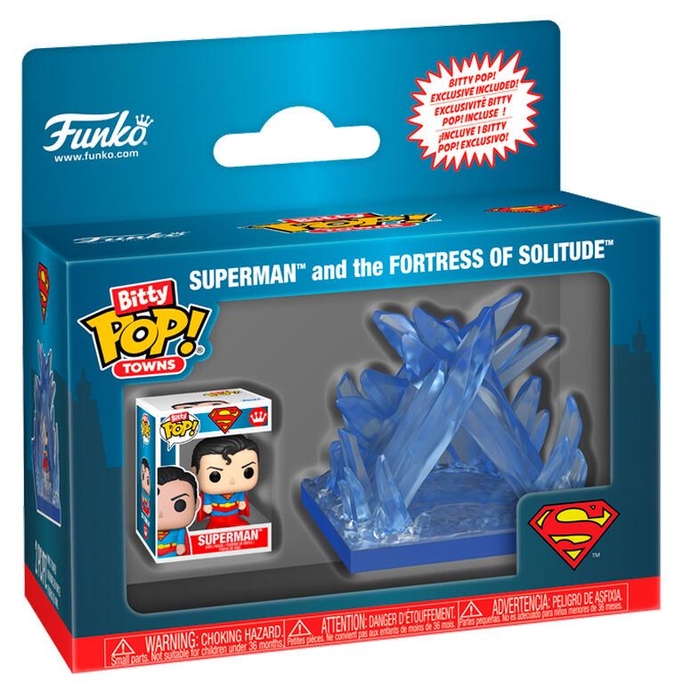 DC Comics Bitty POP! Towns Vinyl Figura Superman and the Fortress of Solitude
