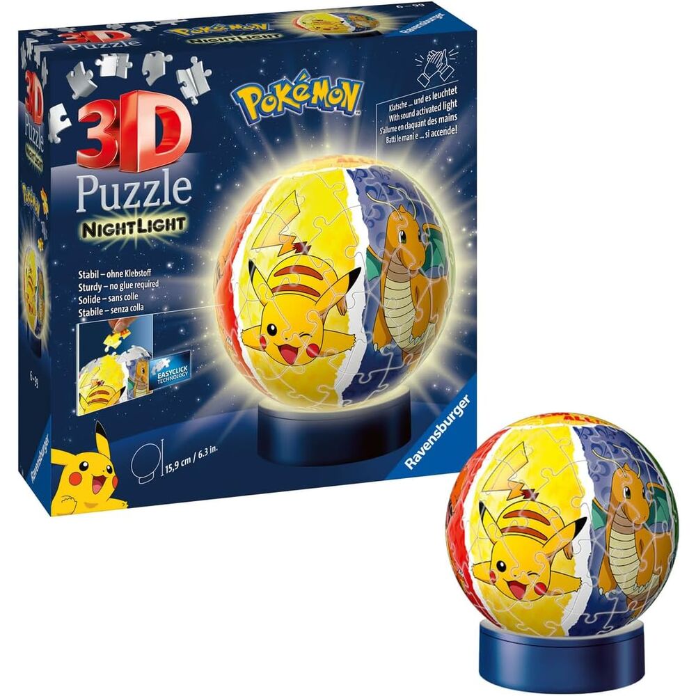 Puzzle 3d ravensburger nightlamp pokemon