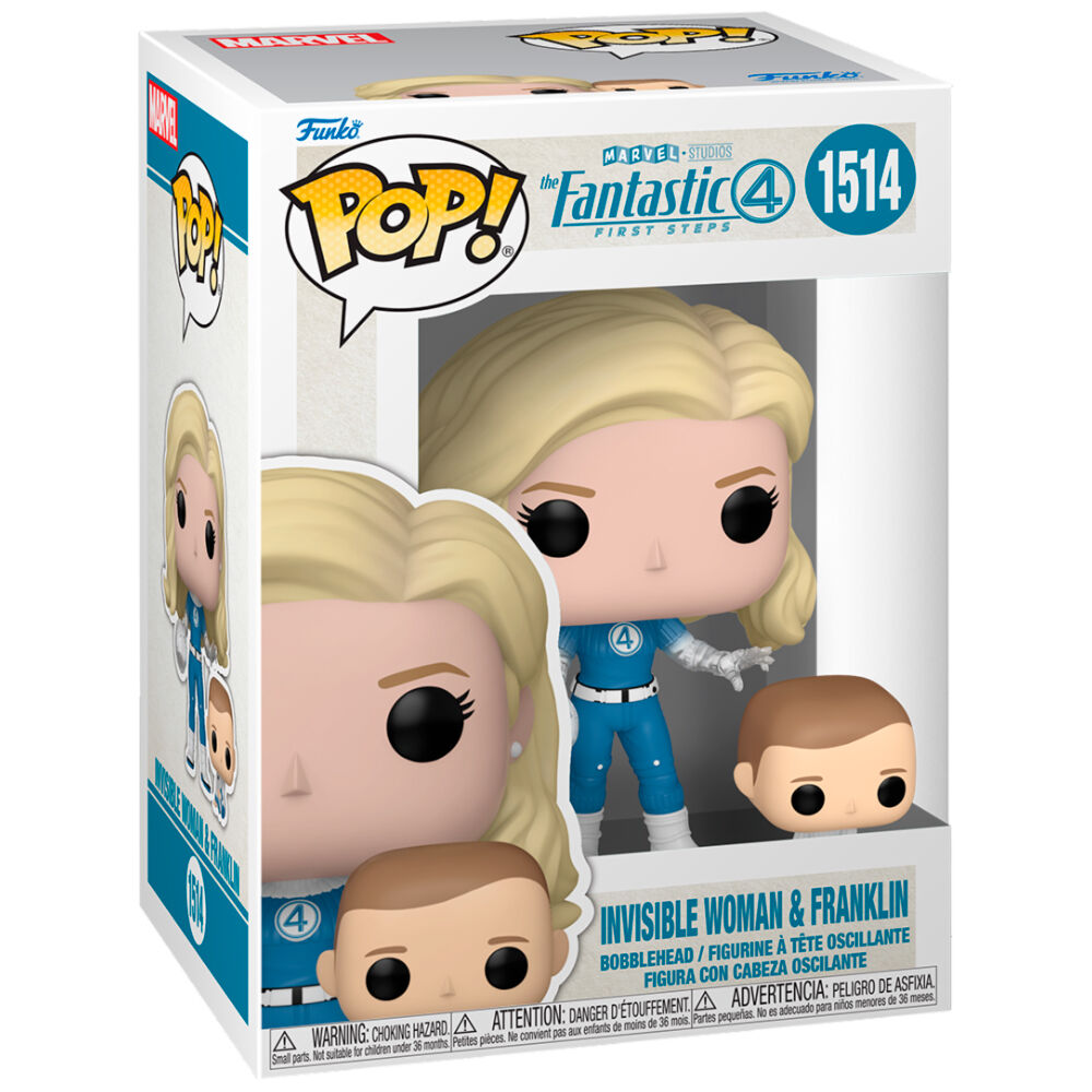 Figura POP Marvel Los 4 Fantasticos Mujer Invisible & Franklin