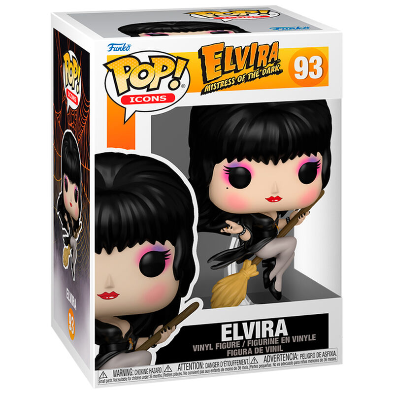 Elvira POP! Icons Vinyl Figura Elvira Broom 9 cm
