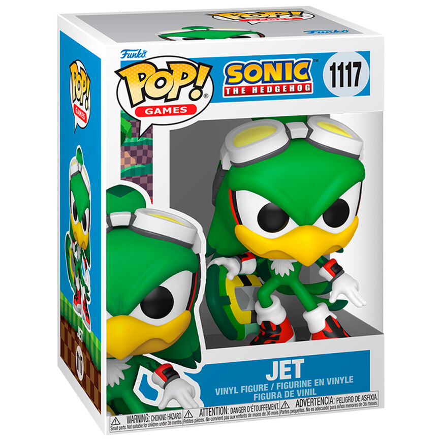 Sonic the Hedgehog POP! Games Vinyl Figura Jet the Hawk w/Board 9 cm