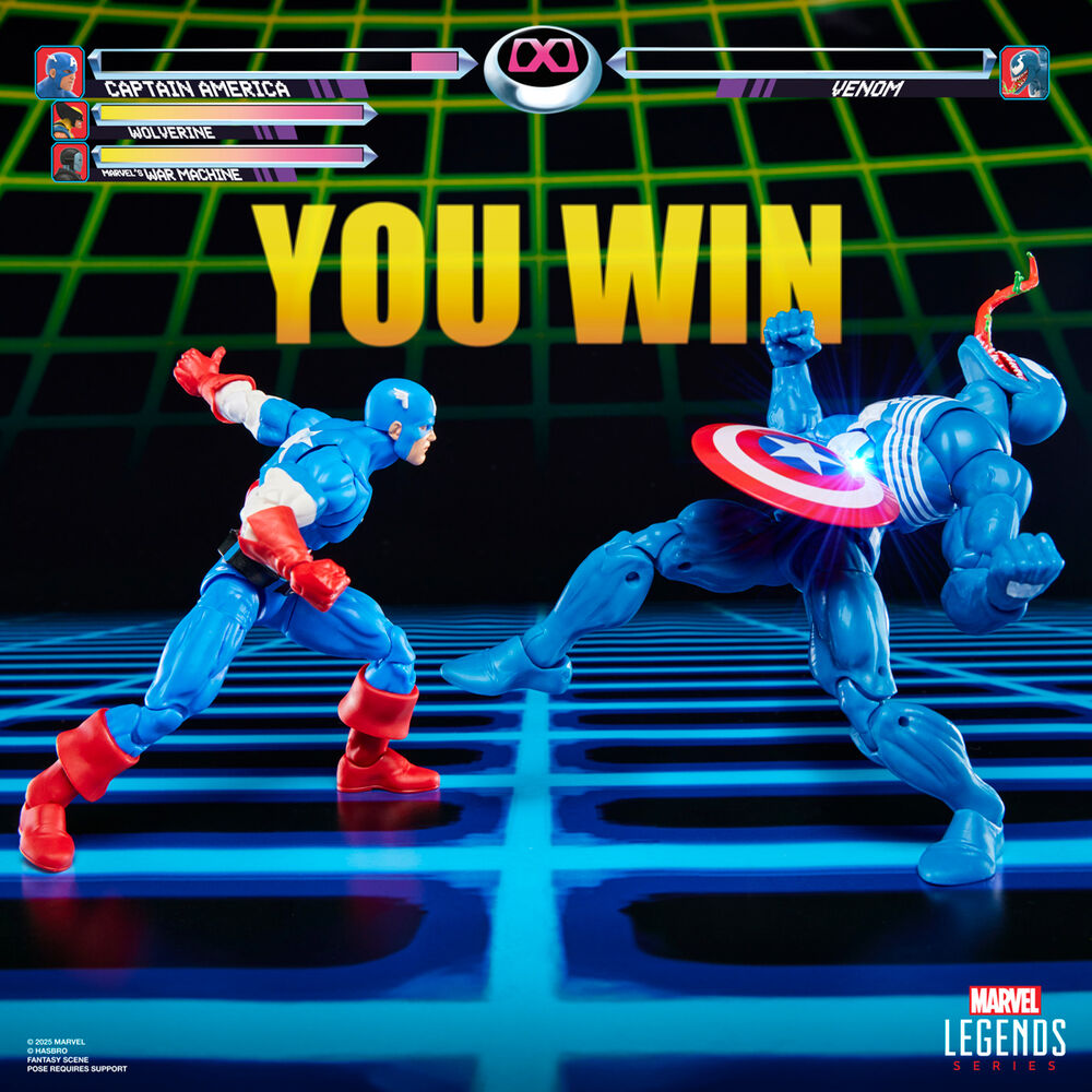 Blister 2 Figuras Capitan America & Venom Gameverse Marvel Legends Series 15 cm