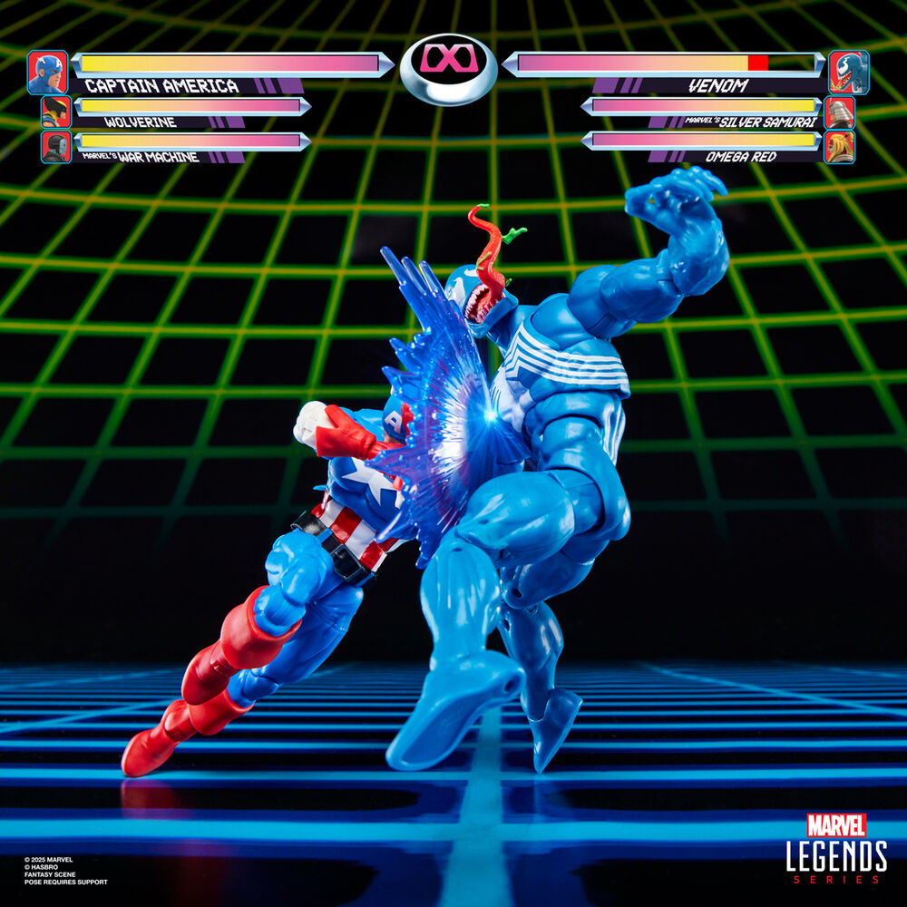 Blister 2 Figuras Capitan America & Venom Gameverse Marvel Legends Series 15 cm