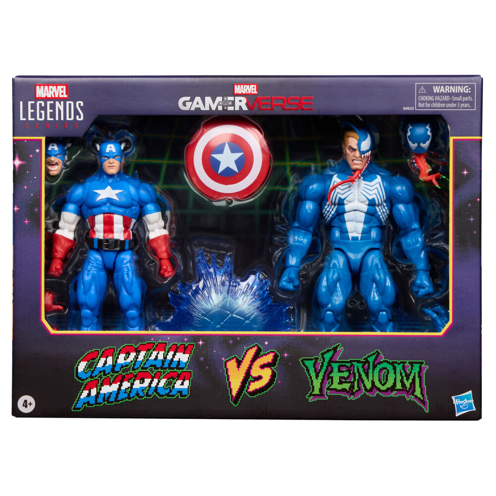 Blister 2 Figuras Capitan America & Venom Gameverse Marvel Legends Series 15 cm