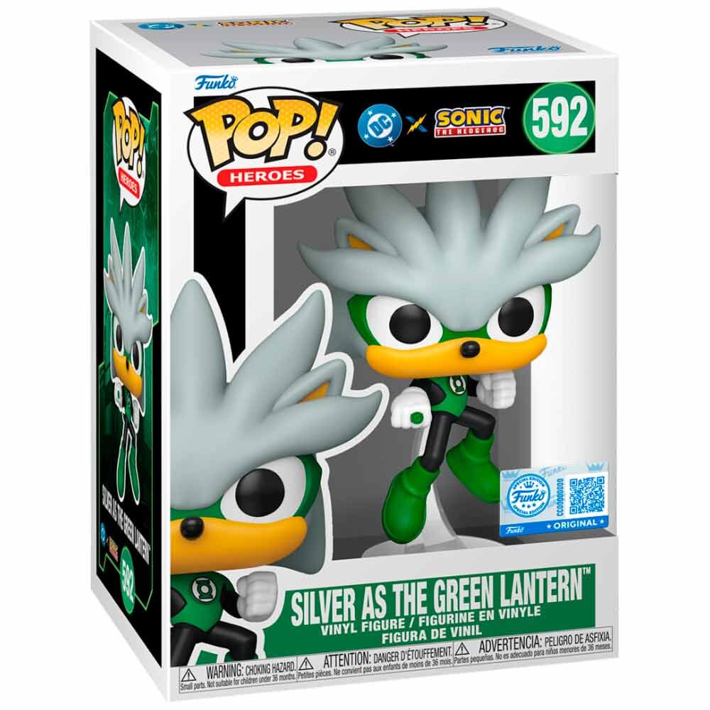 DC's Justice League and Sonic the Hedgehog POP! Movies Vinyl Figuren Silver/GL 9 cm