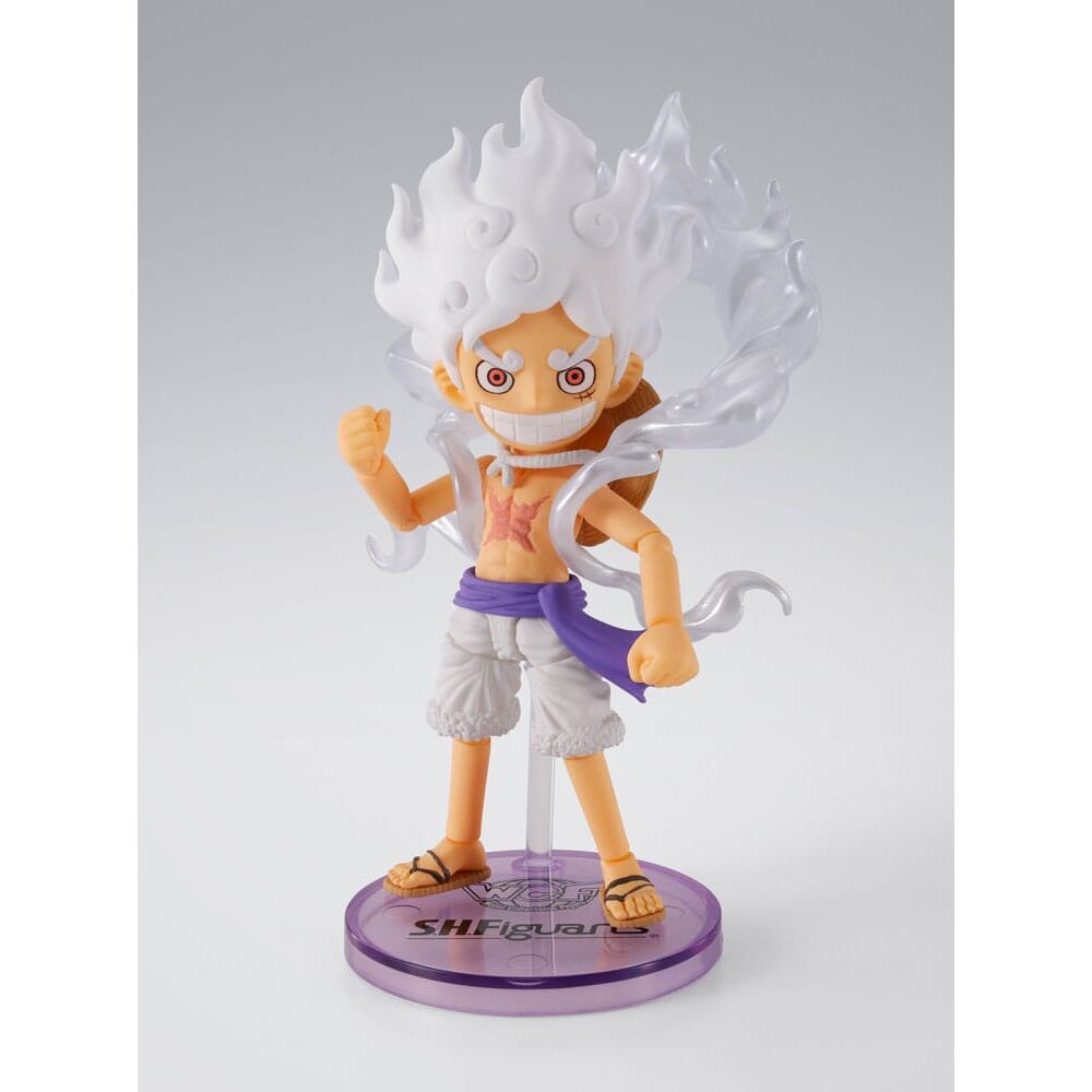 One Piece Figura World Collactable Figures x S.H. Figuarts Monkey D. Luffy Gear 5 8 cm