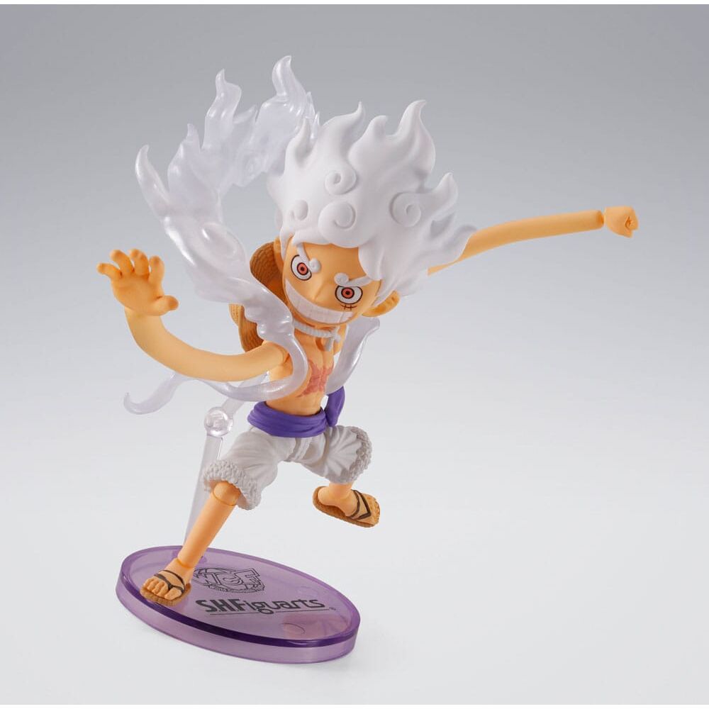 One Piece Figura World Collactable Figures x S.H. Figuarts Monkey D. Luffy Gear 5 8 cm