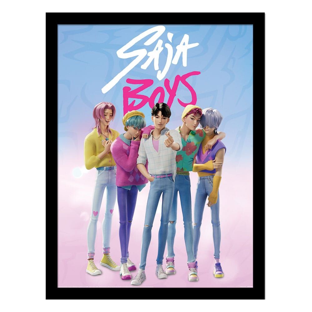 Las guerreras K-pop Póster Enmarcado Collector Print Saja Boys