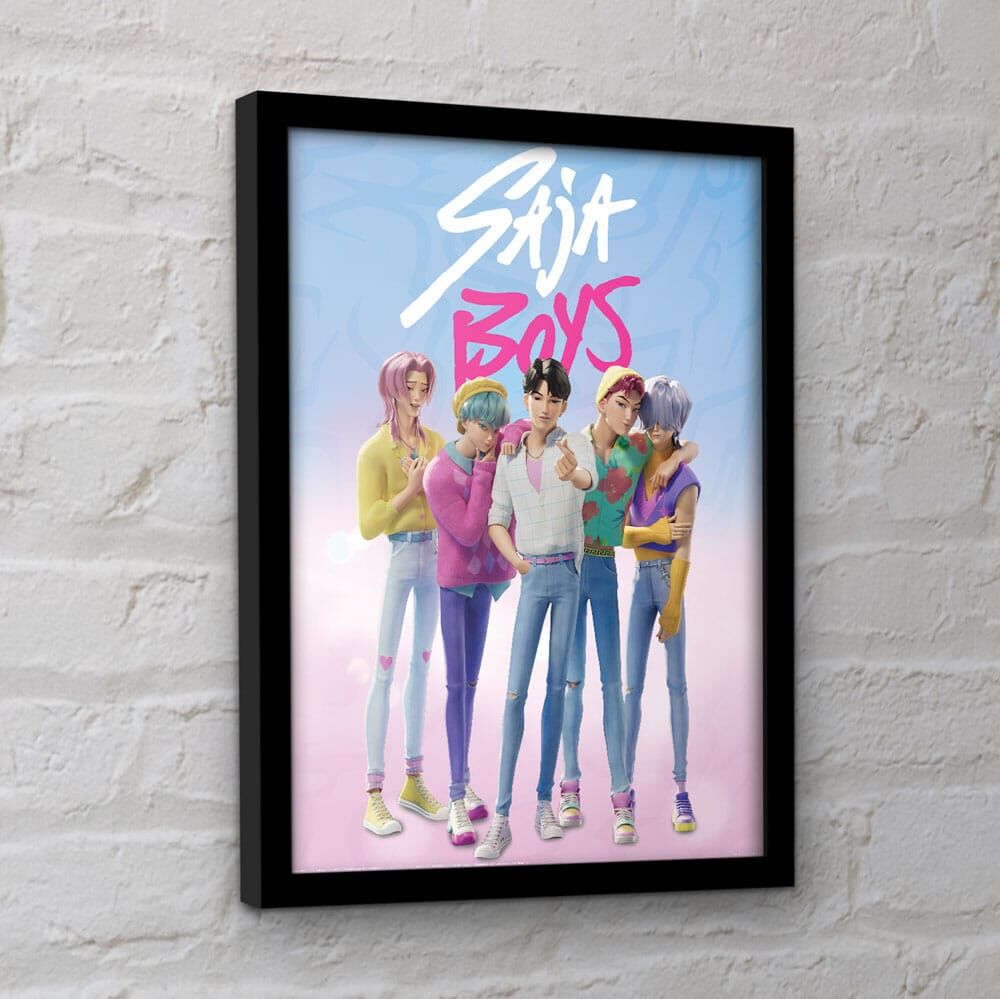 Las guerreras K-pop Póster Enmarcado Collector Print Saja Boys