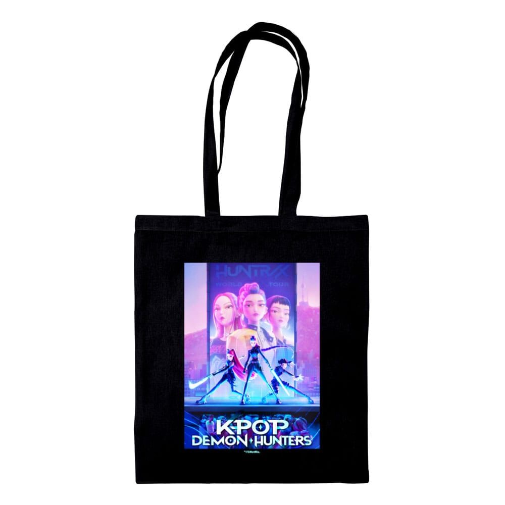 K-POP DEMON HUNTERS KEY ART BLACK TOTE Bolsa