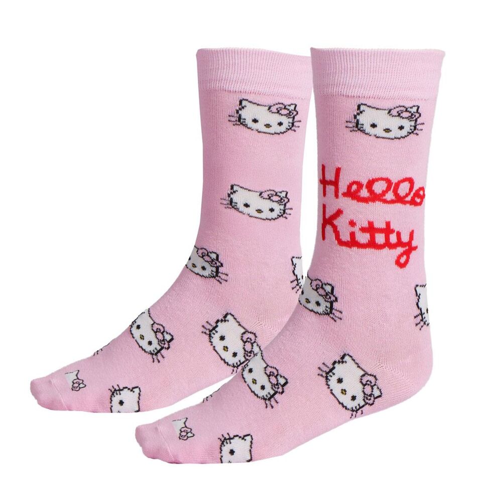 Sanrio Calcetines Hello Kitty Face Pink 36-43