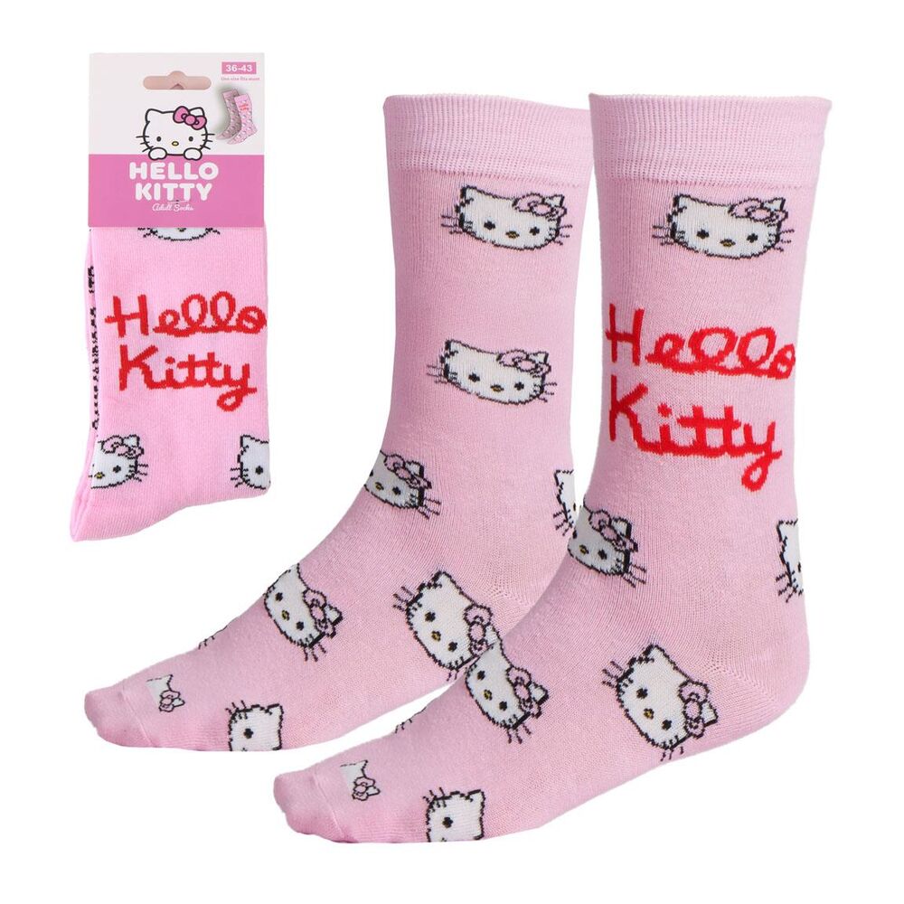 Sanrio Calcetines Hello Kitty Face Pink 36-43