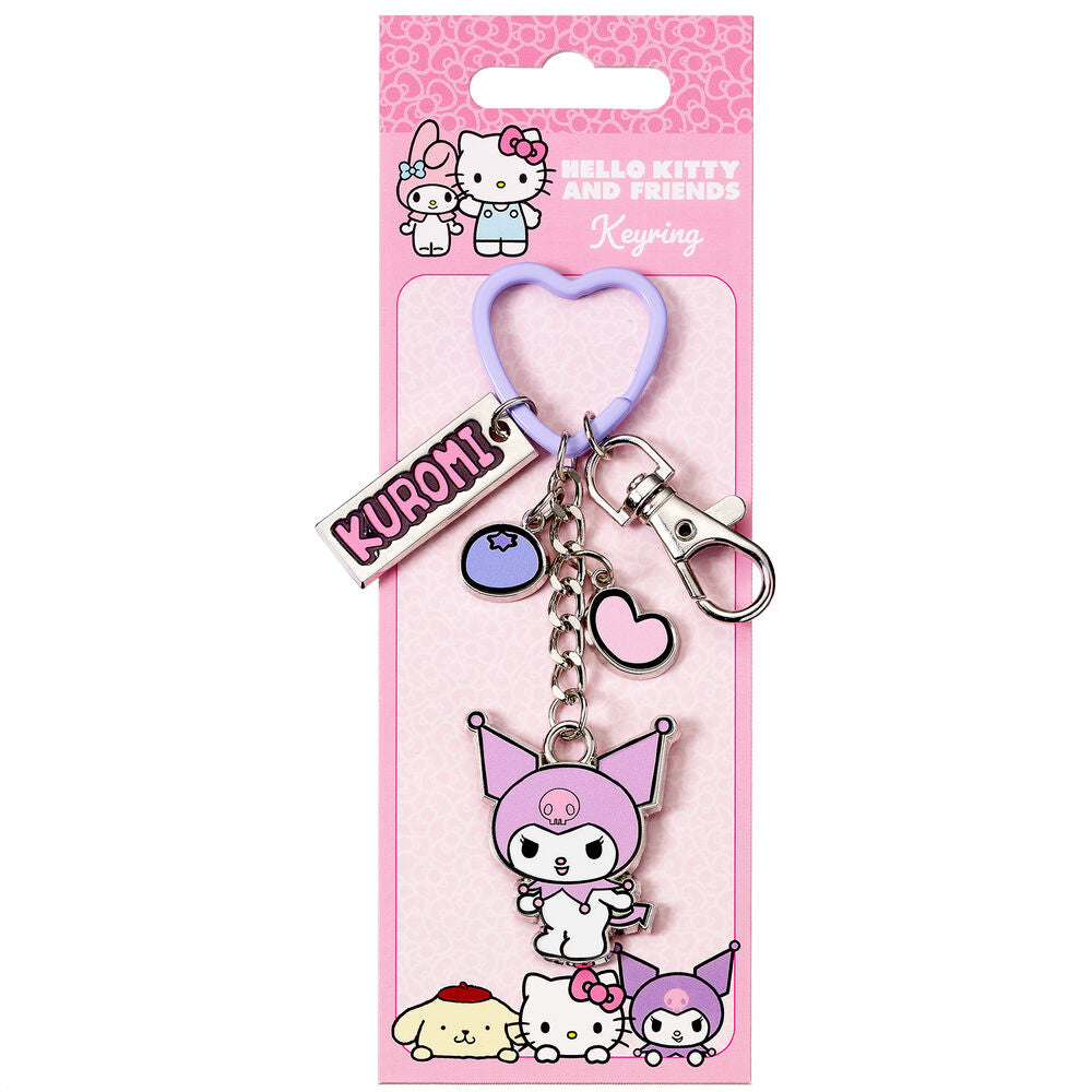 Hello Kitty Llavero con colgantes Kuromi 15 cm