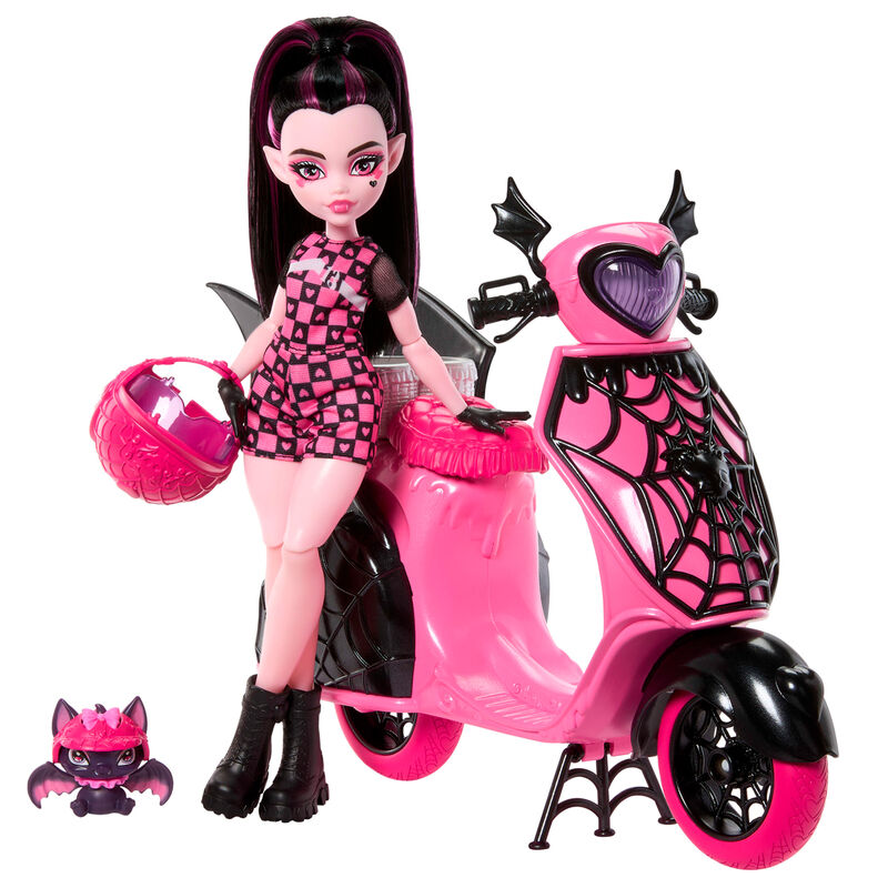 Muñeca Draculaura + Scooter Monster High Frikytopia