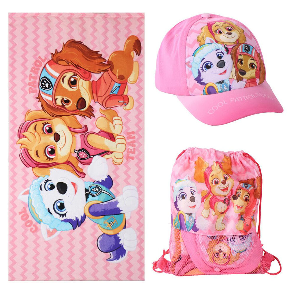 Set toalla + saco + gorra Patrulla Canina Paw Patrol Frikytopia