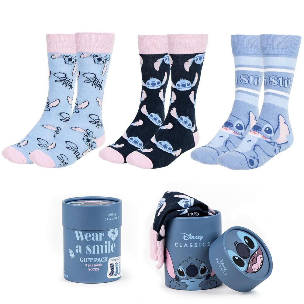 Lilo Stitch Pack de 3 Pares de calcetines 36-43