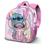 Mochila 3D Casal Angel & Stitch Disney 31cm