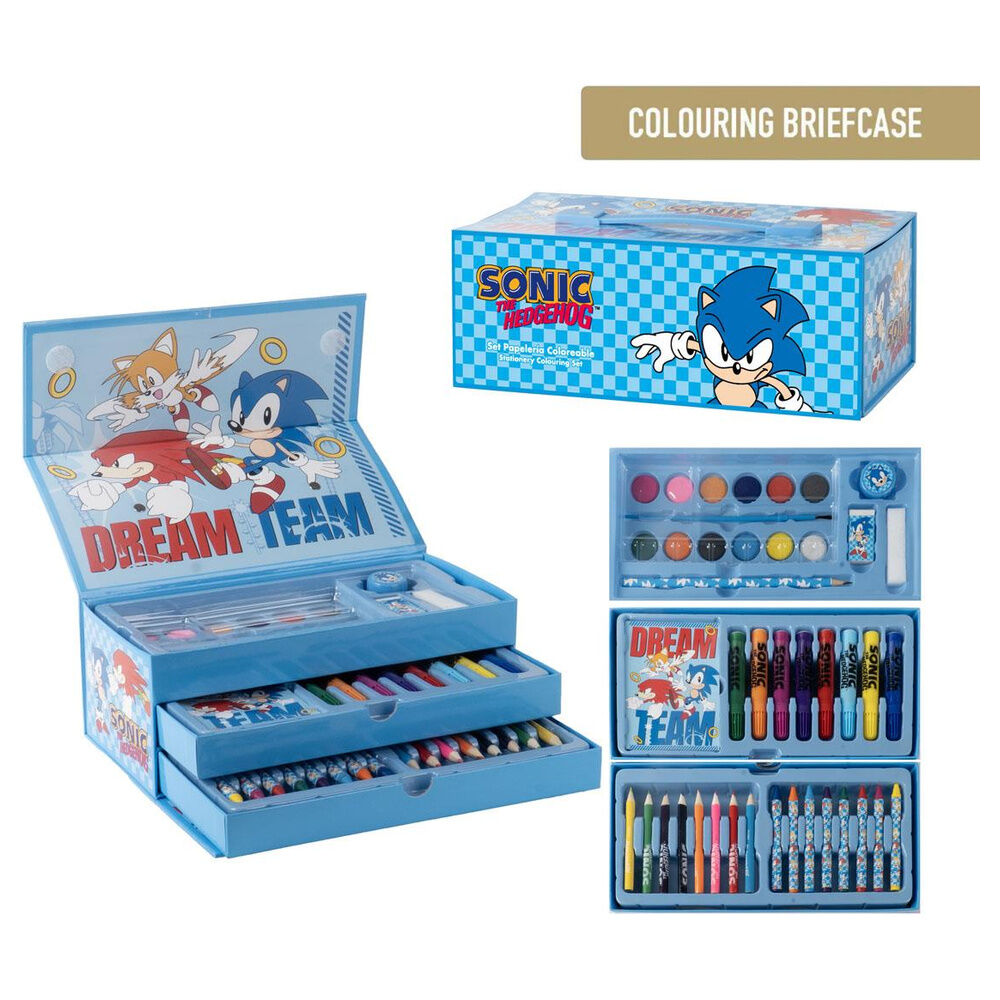 Maletin papeleria coloreable Sonic the Hedgehog Frikytopia