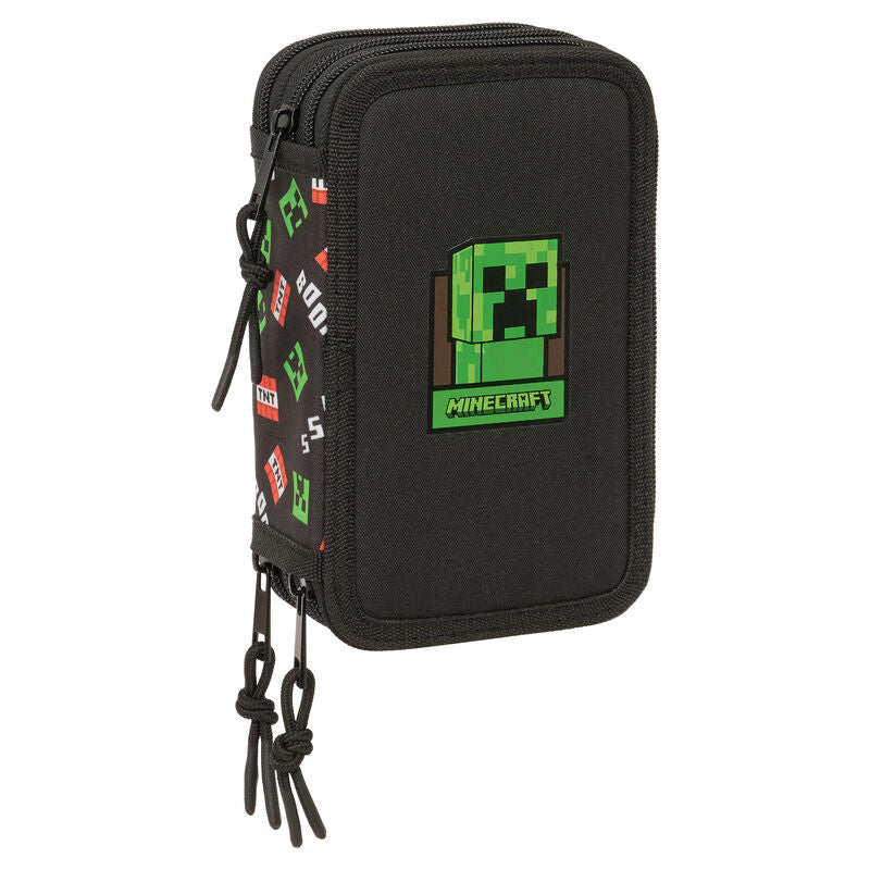 Plumier Minecraft triple 37pzs Frikytopia
