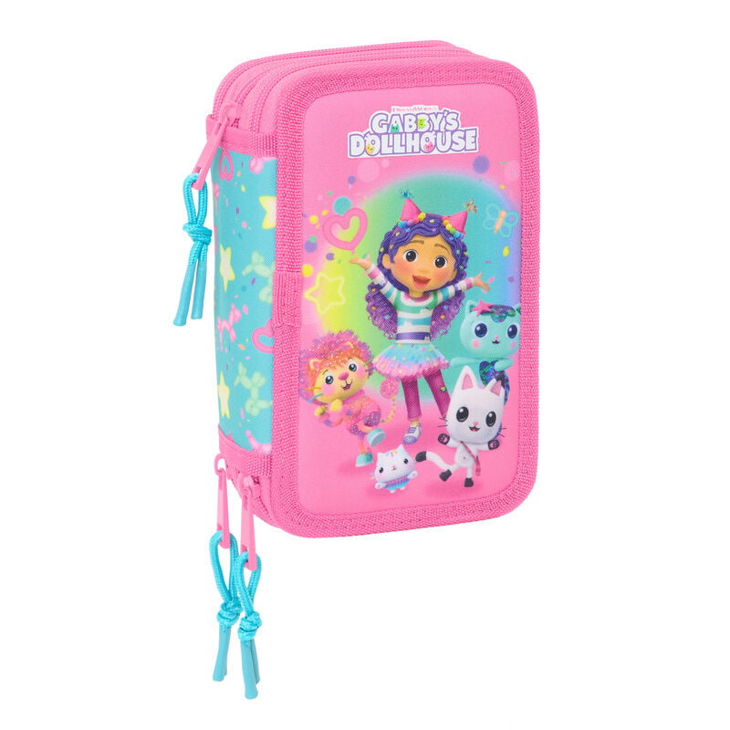 Plumier Confetti La Casa de Muñecas de Gabby triple 37pzs Frikytopia