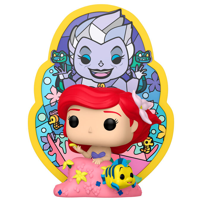 Figura POP Deluxe Disney La Sirenita Ariel Ursula Stained Glass Frikytopia