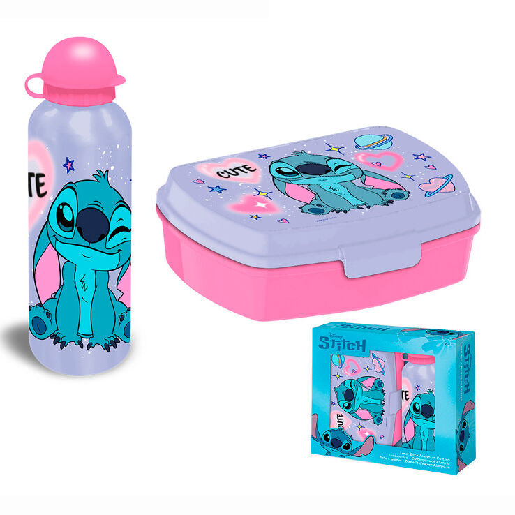 Set cantimplora aluminio + sandwichera Stitch Disney Frikytopia