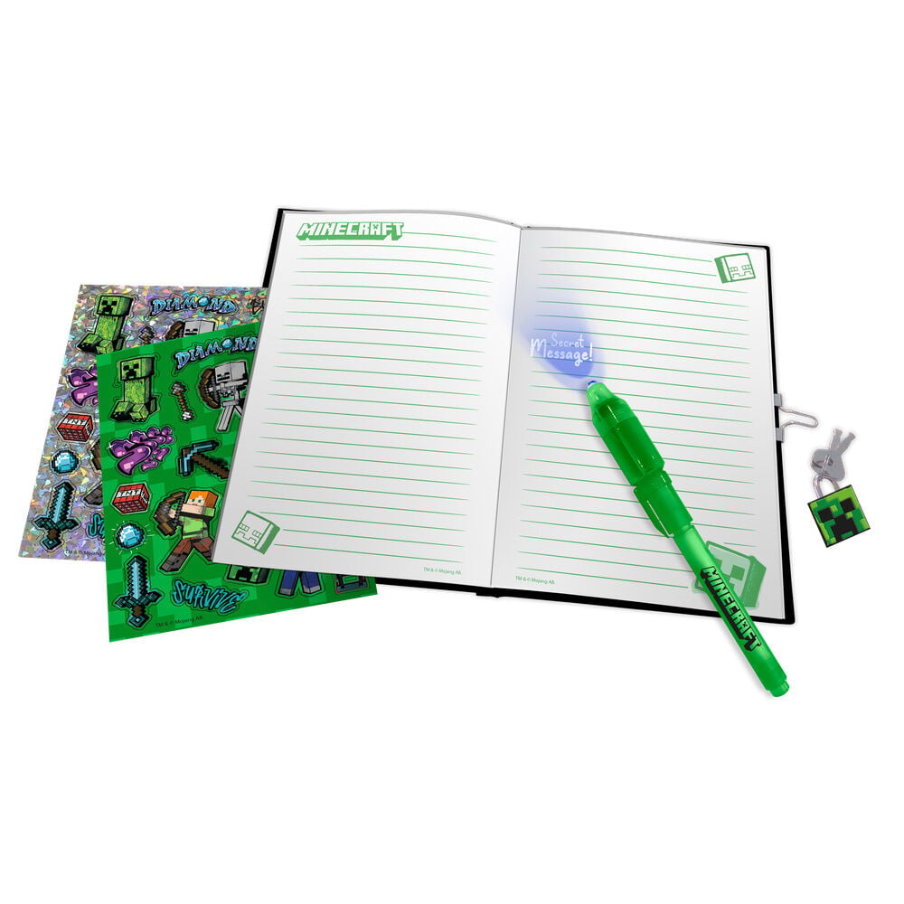 Diario + boligrafo magico Minecraft