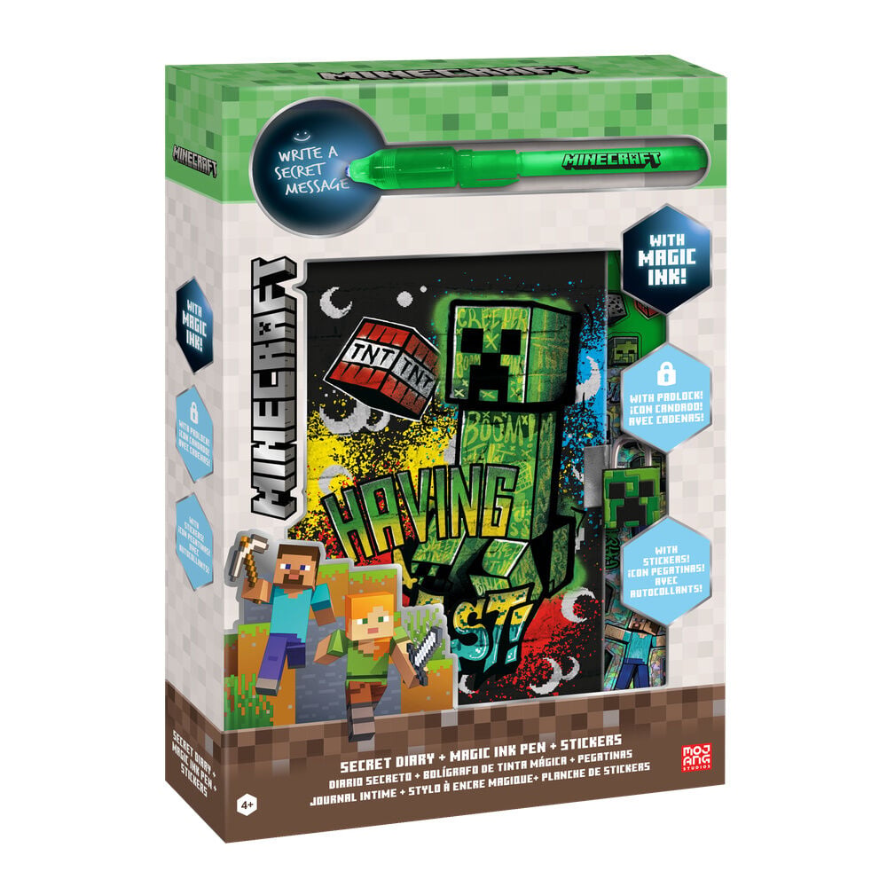 Diario + boligrafo magico Minecraft Frikytopia