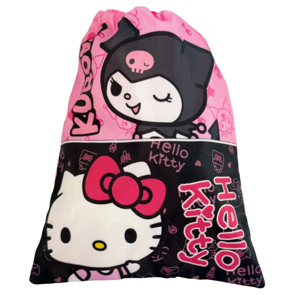 Saco merienda Kuromi & Hello Kitty 30cm Frikytopia