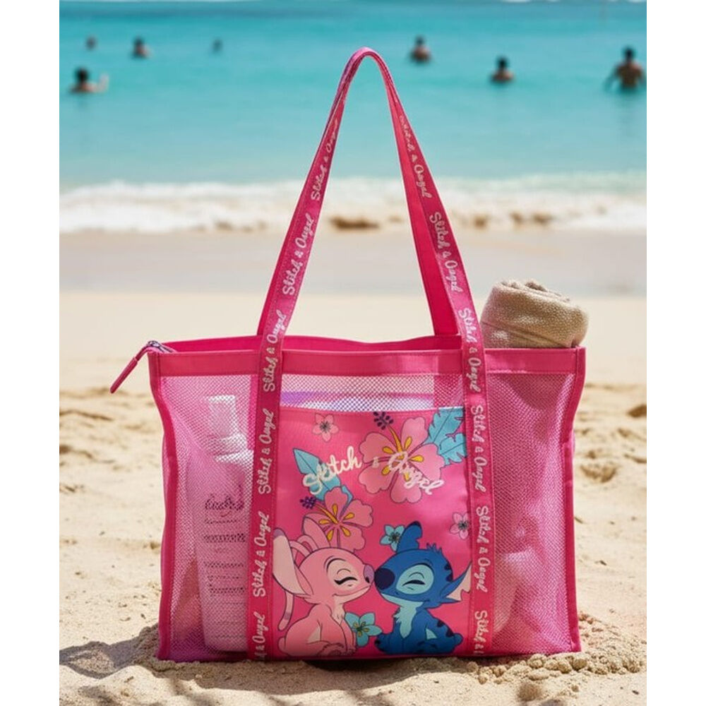 Bolsa playa rejilla Angel & Stitch Disney Frikytopia