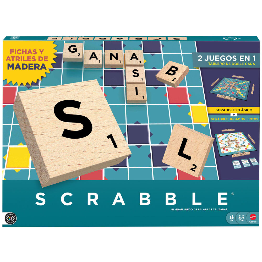 Juego mesa Scrabble Core Wood español Frikytopia
