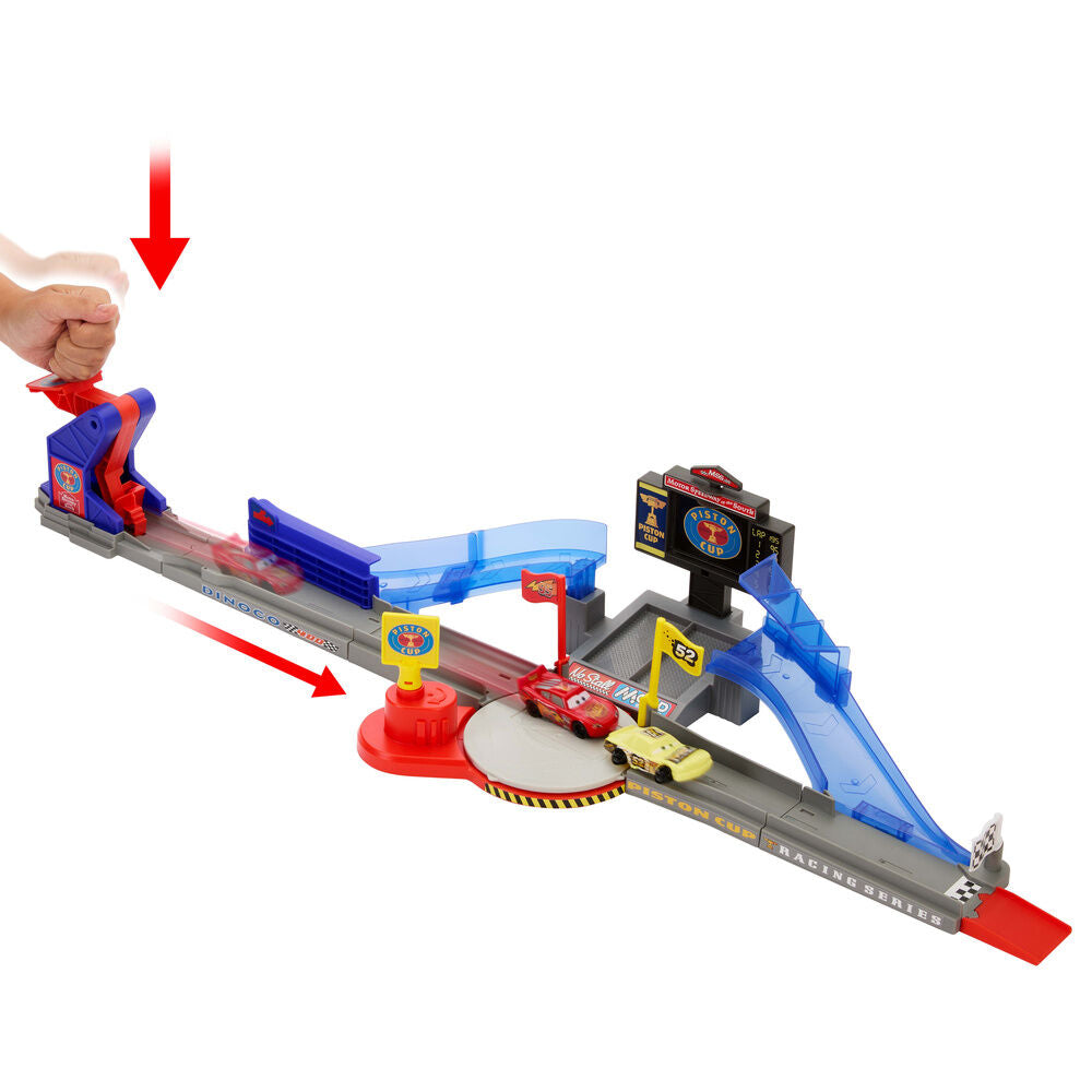 Pista Carreras Copa Piston Salto Rayo McQueen Cars Disney Pixar