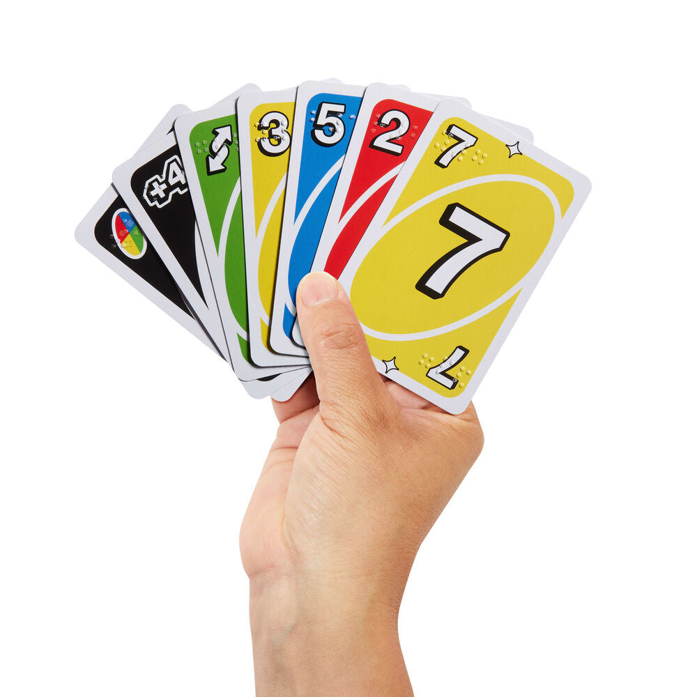 Juego cartas UNO Braille