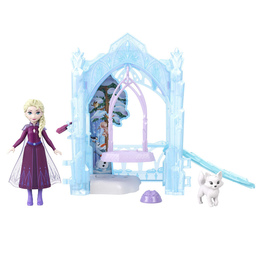 Boneca Elsa Esconderijo Congelado de Animais Frozen Disney