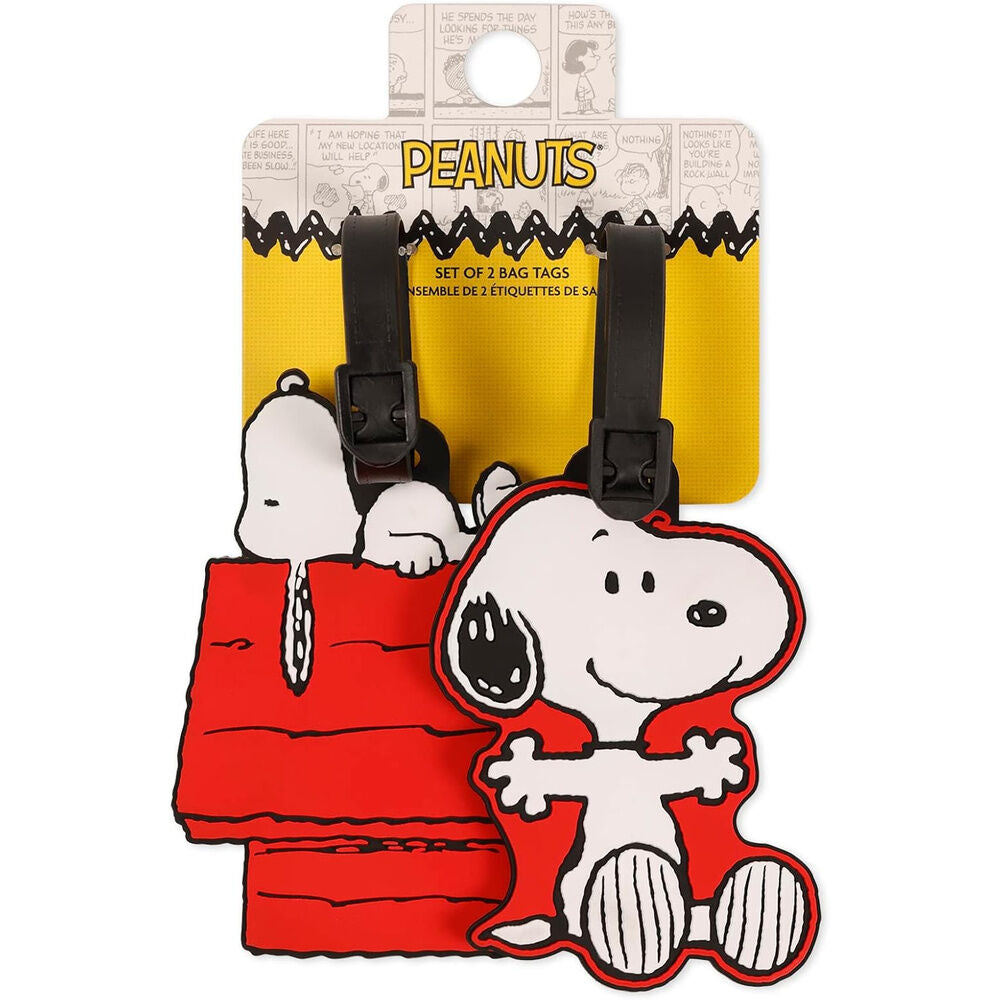 Set 2 Etiquetas de Equipaje Snoopy Peanuts Frikytopia