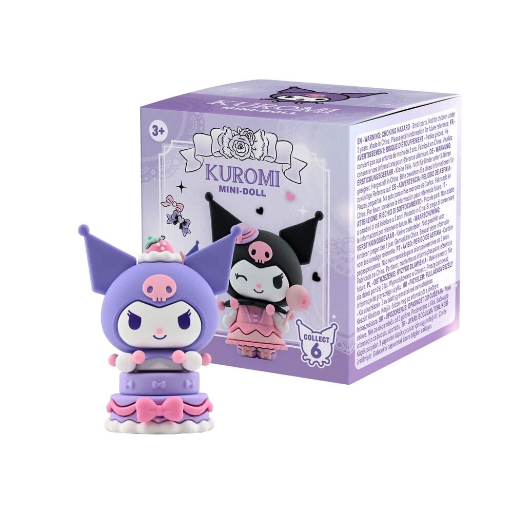 Sanrio Figuras mini Kuromi Party Series Kuromi 5 cm Cajas Sorpresa Expositor (12)