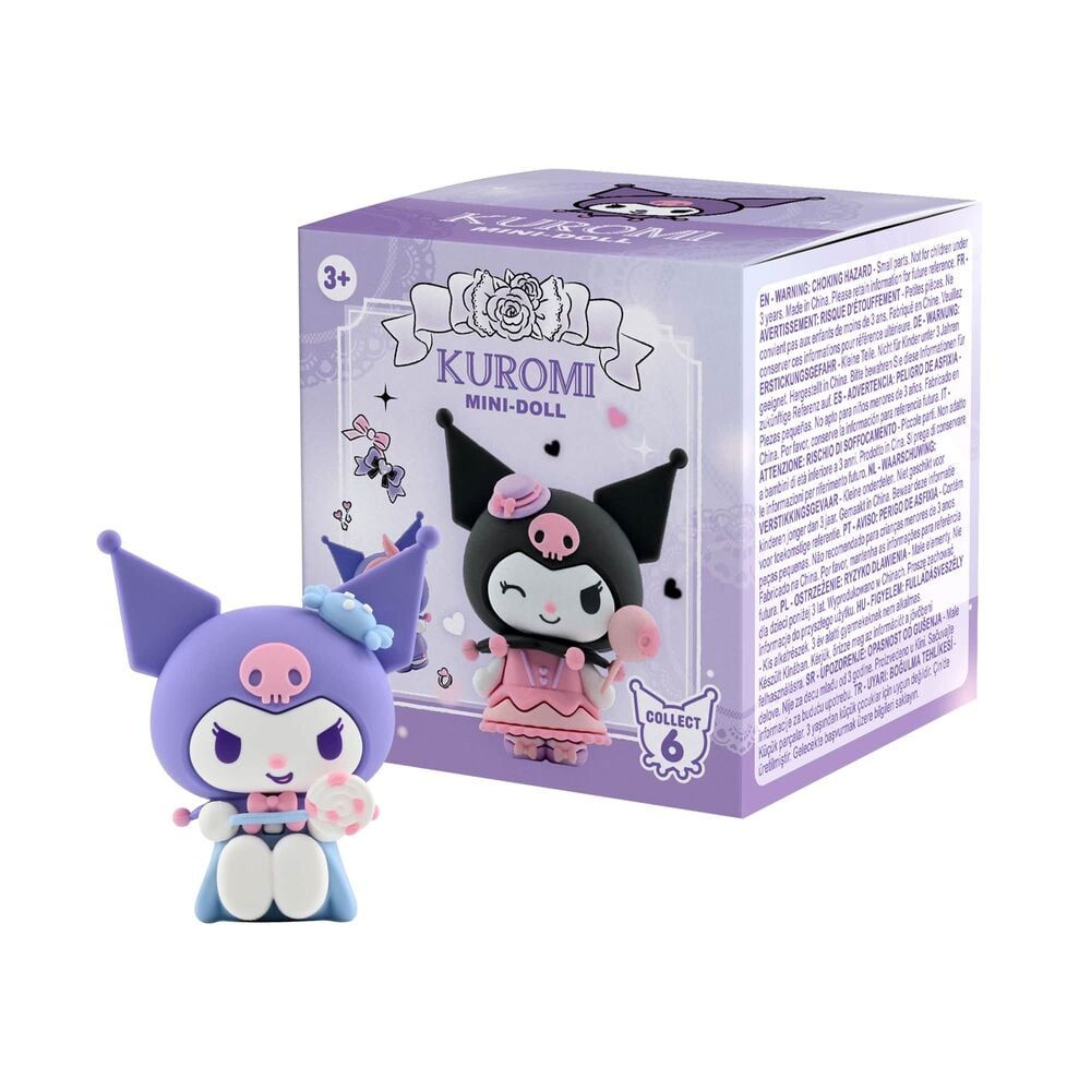 Sanrio Figuras mini Kuromi Party Series Kuromi 5 cm Cajas Sorpresa Expositor (12)
