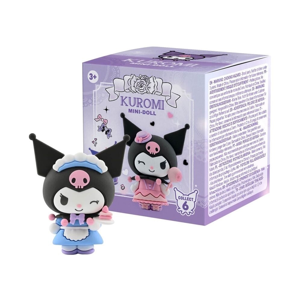 Sanrio Figuras mini Kuromi Party Series Kuromi 5 cm Cajas Sorpresa Expositor (12)