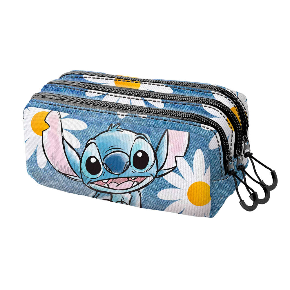 Estojo de 3 compartimentos Stitch Disney Frikytopia