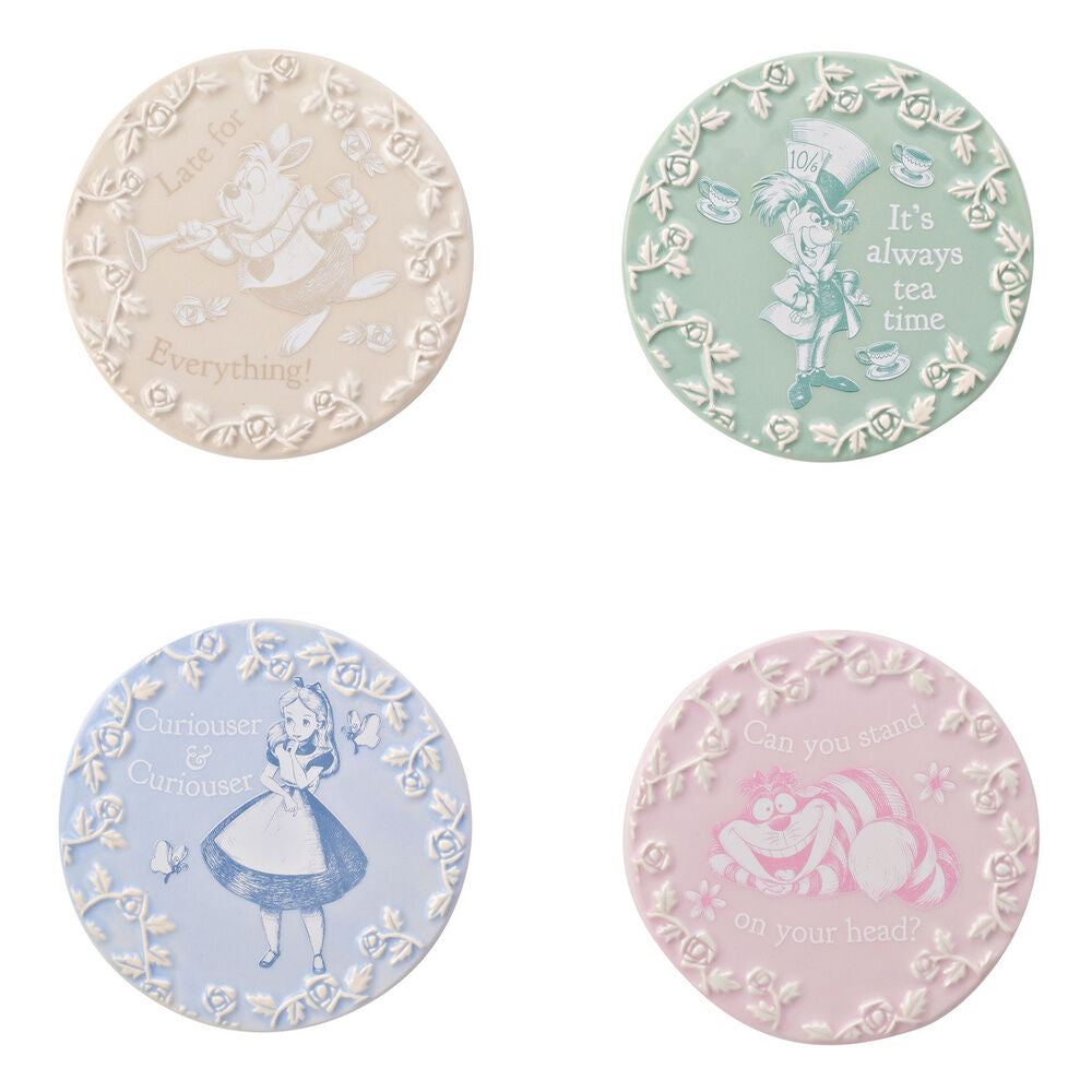Set 4 posavasos Alicia en el Pais de las Maravillas Disney