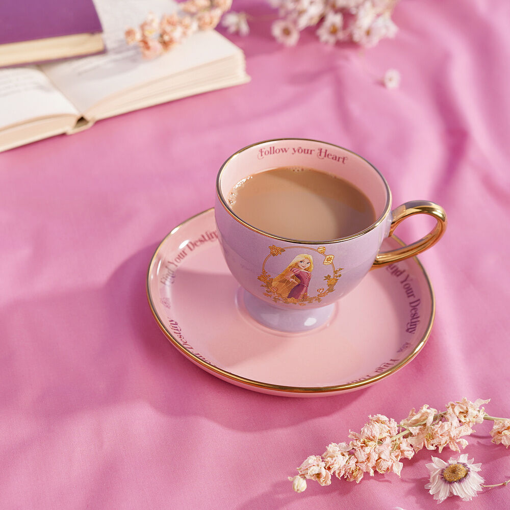 Taza te y platillo Rapunzel Princesas Disney
